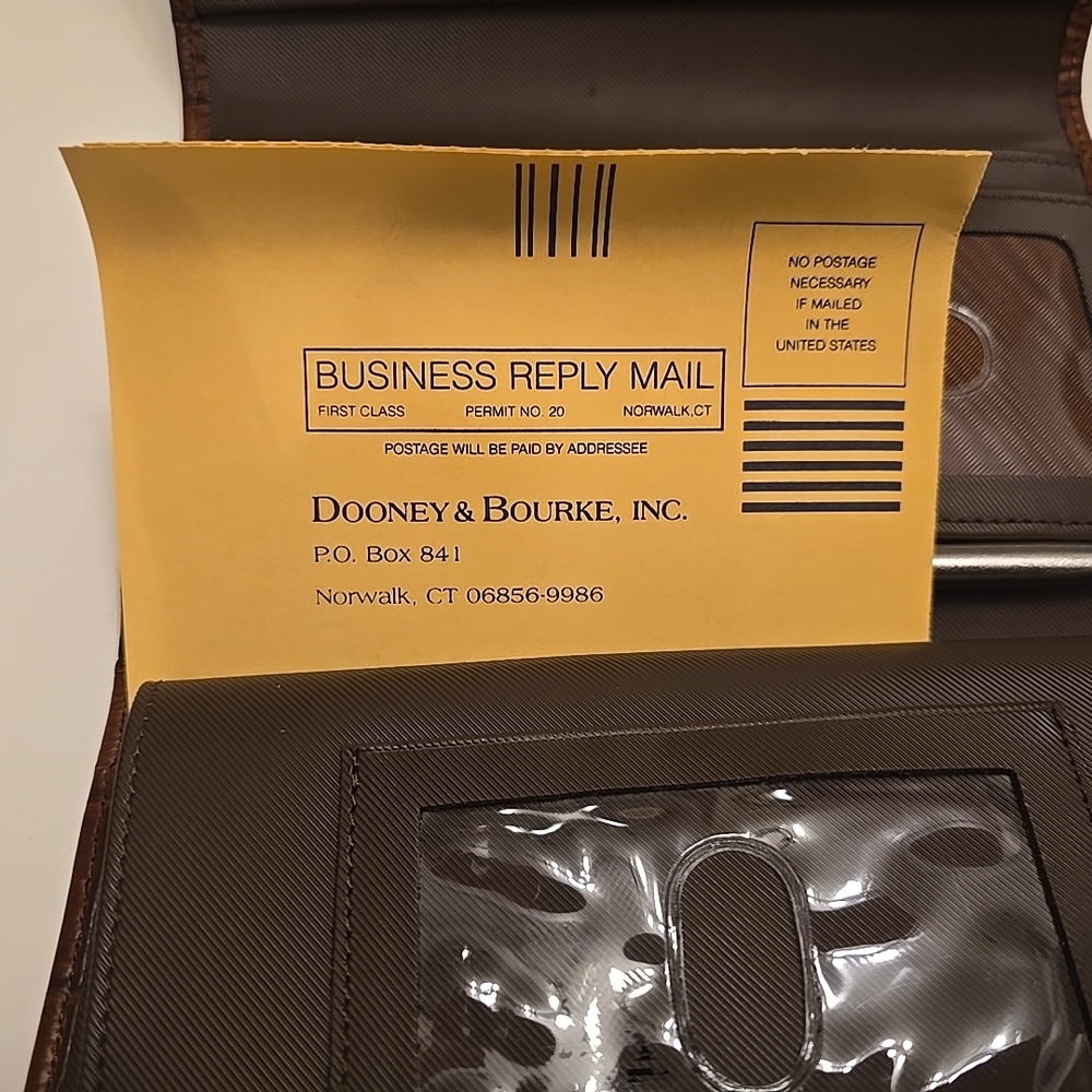 Dooney & Bourke Brown Crocodile Embossed Wallet - Picture 9 of 16